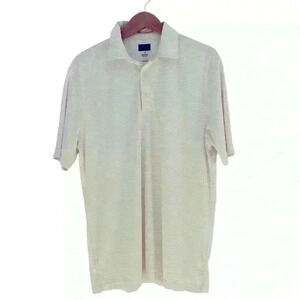 Greg Norman Men’s Yellow Striped Short Sleeve Golf Polo Shirt Size Large